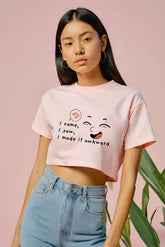 Women's "I Made It Awkward" Crop Top